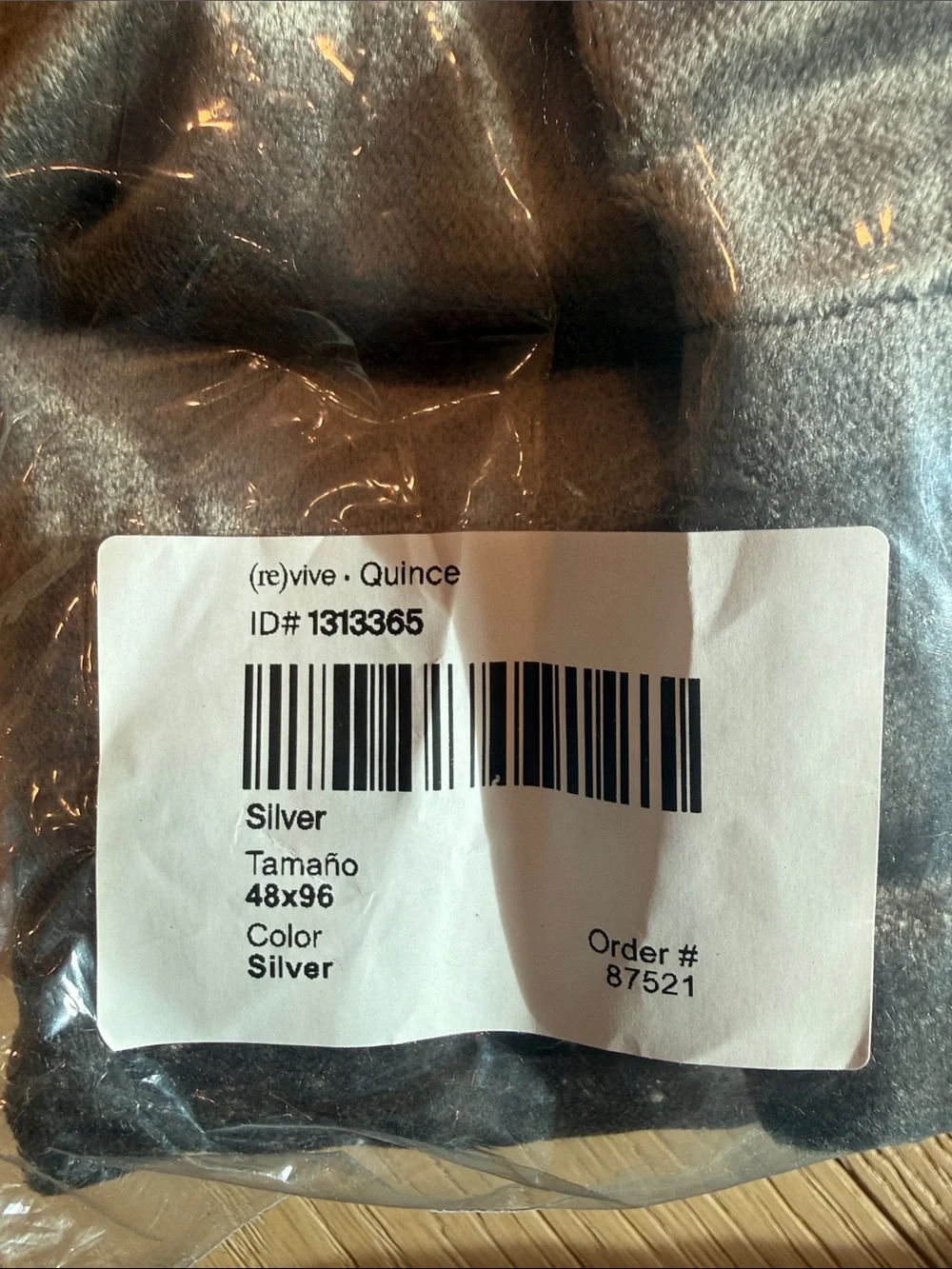NWOT Quince Luster Velvet Curtain Panel 48x96 Silver Light Filtering Luxe (24)